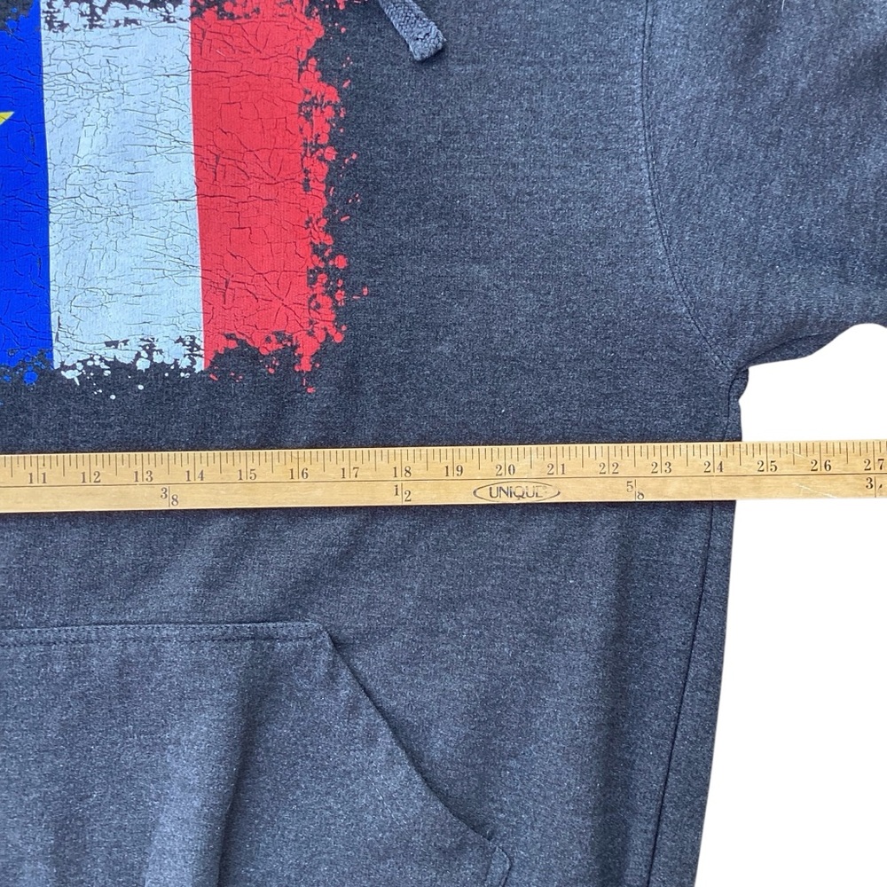 Grey Hoodie with Acadian Flag Graphic XL - Picture 9 of 12